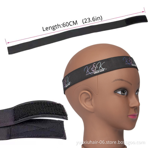 Repeat Logo Adjustable Custom Elastic Band for Lace Hair Lace Melt Band Designer Elastic Bands for Wig